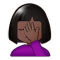 🤦🏿‍♀️ Emoji sich an den Kopf fassende Frau: dunkle Hautfarbe Samsung Experience 9.5.