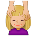 💆🏼‍♀️ Emoji Frau, die eine Kopfmassage bekommt: mittelhelle Hautfarbe Samsung Experience 9.5.