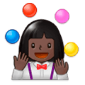 🤹🏿‍♀️ Emoji Mujer Haciendo Malabares: Tono De Piel Oscuro en Samsung Experience 9.5.
