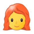 Émoji 👩‍🦰 Femme : Cheveux Roux sur Samsung Experience 9.5.