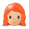 Émoji 👩🏼‍🦰 Femme : Peau Moyennement Claire Et Cheveux Roux sur Samsung Experience 9.5.