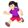 🏃🏻‍♀️ Emoji Mujer Corriendo: Tono De Piel Claro en Samsung Experience 9.5.