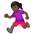 🏃🏿‍♀️ Emoji Mujer Corriendo: Tono De Piel Oscuro en Samsung Experience 9.5.