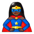 🦸🏿‍♀️ Emoji Superheroína: Tono De Piel Oscuro en Samsung Experience 9.5.
