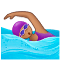 🏊🏽‍♀️ Emoji Mulher Nadando: Pele Morena na Samsung Experience 9.5.