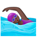 🏊🏿‍♀️ Emoji Mujer Nadando: Tono De Piel Oscuro en Samsung Experience 9.5.