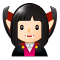 🧛🏻‍♀️ Emoji Vampiresa: Tono De Piel Claro en Samsung Experience 9.5.