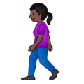 🚶🏿‍♀️ Emoji Mujer Caminando: Tono De Piel Oscuro en Samsung Experience 9.5.