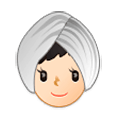 👳🏻‍♀️ Emoji Mulher Com Turbante: Pele Clara na Samsung Experience 9.5.