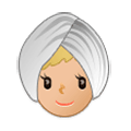 👳🏼‍♀️ Emoji Frau mit Turban: mittelhelle Hautfarbe Samsung Experience 9.5.