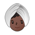 👳🏿‍♀️ Emoji Mulher Com Turbante: Pele Escura na Samsung Experience 9.5.