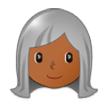 👩🏾‍🦳 Emoji Frau: mitteldunkle Hautfarbe, weißes Haar Samsung Experience 9.5.