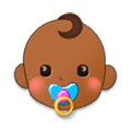 👶🏾 Emoji Bebé: Tono De Piel Oscuro Medio en Samsung One UI 1.0.