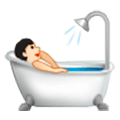 🛀🏻 Emoji Persona En La Bañera: Tono De Piel Claro en Samsung One UI 1.0.