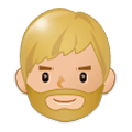 🧔🏼 Emoji Persona Con Barba: Tono De Piel Claro Medio en Samsung One UI 1.0.