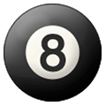 🎱 Emoji Bola Negra De Billar en Samsung One UI 1.0.
