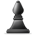 ♝ Emoji Alfil negro de ajedrez en Samsung One UI 1.0.