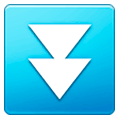 ⏬ Emoji Triángulo Doble Hacia Abajo en Samsung One UI 1.0.