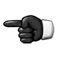 ☚ Emoji Indicador de dirección hacia la izquierda (pintado) en Samsung One UI 1.0.
