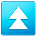 ⏫ Emoji Triángulo Doble Hacia Arriba en Samsung One UI 1.0.
