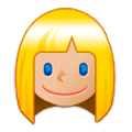 👱🏼‍♀️ Emoji Frau: mittelhelle Hautfarbe, blond Samsung One UI 1.0.