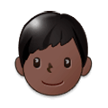 👦🏿 Emoji Niño: Tono De Piel Oscuro en Samsung One UI 1.0.