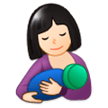 Emoji 🤱🏻 Allattare: Carnagione Chiara su Samsung One UI 1.0.