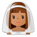 👰🏽 Emoji Noiva: Pele Morena na Samsung One UI 1.0.