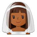 👰🏾 Emoji Person mit Schleier: mitteldunkle Hautfarbe Samsung One UI 1.0.