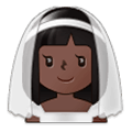 👰🏿 Emoji Person mit Schleier: dunkle Hautfarbe Samsung One UI 1.0.