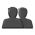 👥 Emoji Silhouette mehrerer Büsten Samsung One UI 1.0.