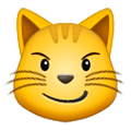 Emoji 😼 Gatto Con Sorriso Sarcastico su Samsung One UI 1.0.
