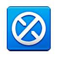 Emoji ⛒ Strisce incrociate nel cerchio su Samsung One UI 1.0.