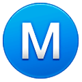 Ⓜ️ Emoji Círculo Com A Letra M na Samsung One UI 1.0.