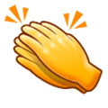👏 Emoji Mãos Aplaudindo na Samsung One UI 1.0.