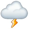 🌩️ Emoji Nuvem Com Trovão na Samsung One UI 1.0.