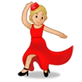 💃🏼 Emoji tanzende Frau: mittelhelle Hautfarbe Samsung One UI 1.0.
