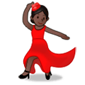 💃🏿 Emoji tanzende Frau: dunkle Hautfarbe Samsung One UI 1.0.