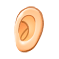 👂🏻 Emoji Orelha: Pele Clara na Samsung One UI 1.0.