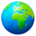 🌍 Emoji Globus mit Europa und Afrika Samsung One UI 1.0.