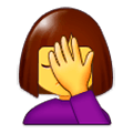 🤦 Emoji sich an den Kopf fassende Person Samsung One UI 1.0.