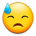 😓 Emoji bedrücktes Gesicht mit Schweiß Samsung One UI 1.0.