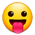 😛 Emoji Gesicht mit herausgestreckter Zunge Samsung One UI 1.0.