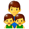 👨‍👦‍👦 Emoji Família: Homem, Menino E Menino na Samsung One UI 1.0.