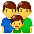👨‍👨‍👦 Emoji Familie: Mann, Mann und Junge Samsung One UI 1.0.