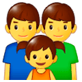 👨‍👨‍👧 Emoji Familia: Hombre, Hombre, Niña en Samsung One UI 1.0.
