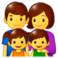👨‍👩‍👧‍👦 Emoji Familie: Mann, Frau, Mädchen und Junge Samsung One UI 1.0.