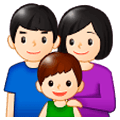 Emoji 👪🏻 Famiglia, Carnagione Chiara su Samsung One UI 1.0.