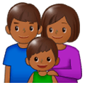 👪🏾 Emoji Familia, Tono De Piel Oscuro Medio en Samsung One UI 1.0.