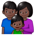👪🏿 Emoji Familia, Tono De Piel Oscuro en Samsung One UI 1.0.